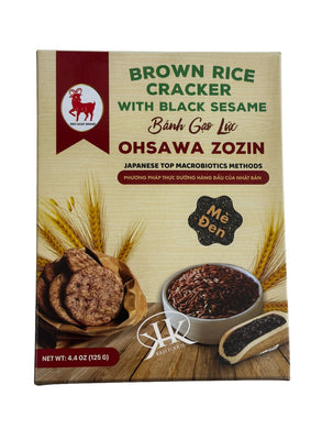 Bánh Gạo Lứt Mè Đen – Brown Rice Cracker with Black Sesame - Duc Thanh Kho Bo