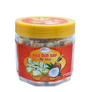 Kẹo Dừa Sáp Mè Đen - Black Sesame Macapuno Coconut Candy - Duc Thanh Kho Bo
