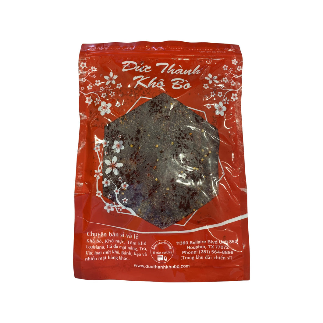 Khô Bò BBQ Cay (Spicy BBQ Beef Jerky) - Duc Thanh Kho Bo