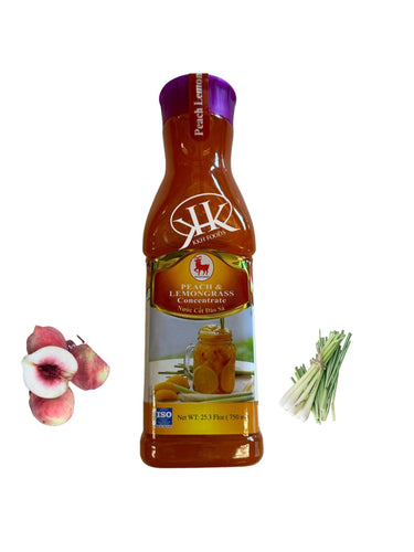 Nước Cốt Đào Sả - Peach & Lemongrass Concentrate - Duc Thanh Kho Bo